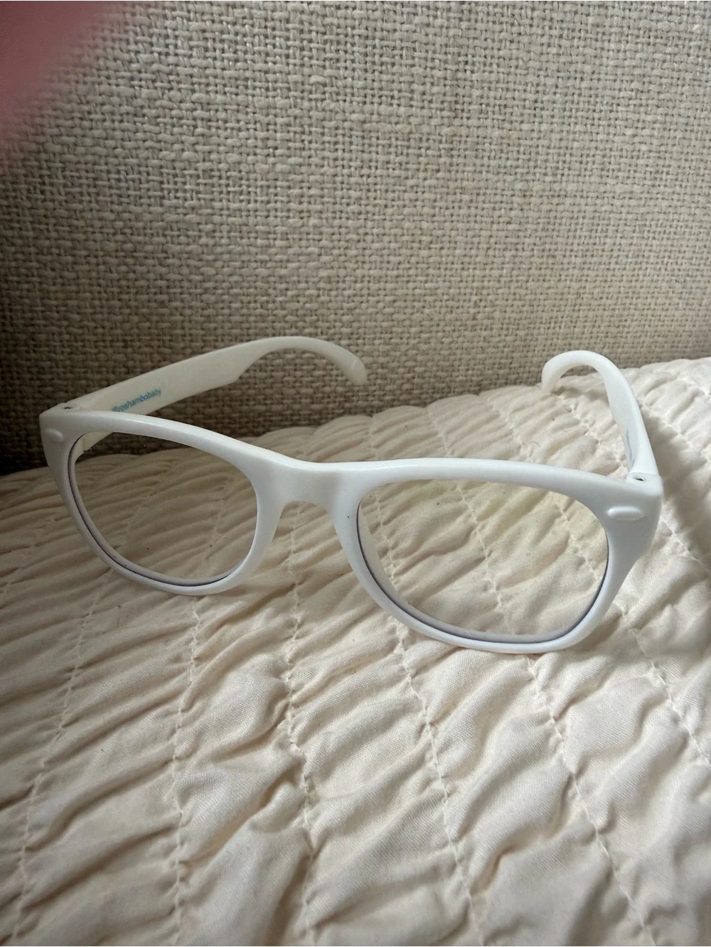 Kids White Blue Light Blocking Glasses by roshambo. Italy.( have black too)